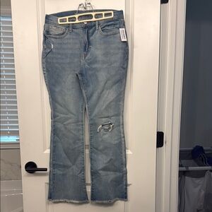 Old Navy Girls High Rise Flare Jeans with Distressed Details Size 16 plus